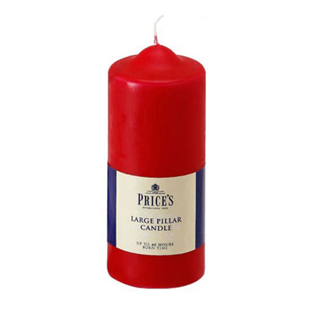 Price's Red Pillar Candle 15cm £3.99